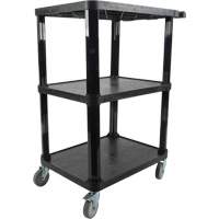 Chariot utilitaire avec tablette plate, 3 tiers, 18-1/8" x 37-3/8" x 27-3/4", Capacit&eacute; 330 lb Brunswick Fyr & Safety