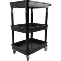 Chariot utilitaire avec tablette &agrave; bordure profonde, 3 tiers, 19" x 39-1/2" x 28-1/4", Capacit&eacute; 330 lb Brunswick Fyr & Safety