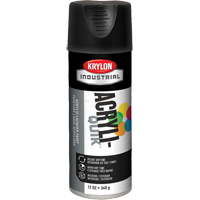 Industrial Acryli-Quik Lacquer, Black, Ultra-Flat, 12 oz., Aerosol Can Brunswick Fyr & Safety