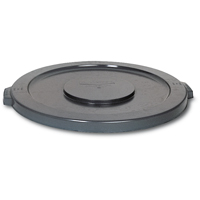 Round Brute&reg; Tops, Flat Lid, Plastic/Polyethylene, Fits Container Size: 15-5/8" Dia. Brunswick Fyr & Safety