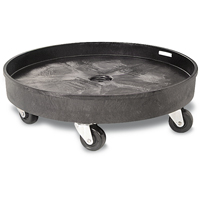 Socle roulant pour contenant &agrave; d&eacute;chets, Poly&eacute;thyl&egrave;ne, Noir Brunswick Fyr & Safety