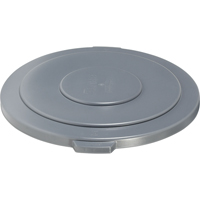 Round Brute&reg; Tops, Flat Lid, Plastic/Polyethylene, Fits Container Size: 26-1/2" Dia. Brunswick Fyr & Safety