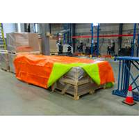 High-Visibility Heavy-Duty Woven Tarp, Polyethylene, Green/Orange, 16' x 20' x 12 mils Brunswick Fyr & Safety