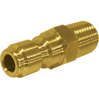 1/4" Male Brass Plated Quick Disconnect Plug Brunswick Fyr & Safety