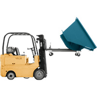 Self-Dumping Hopper, Steel, 1-1/2 cu.yd., Blue NB962 | Brunswick Fyr & Safety