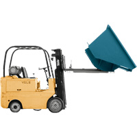 Self-Dumping Hopper, Steel, 3/4 cu.yd., Blue NB954 | Brunswick Fyr & Safety