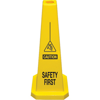"Safety First" Lamba Traffic Cones, English with Pictogram Brunswick Fyr & Safety