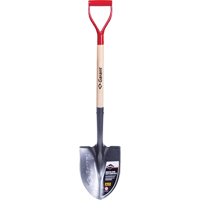Pro™ Round Point Shovel, Tempered Steel Blade, Wood, D-Grip Handle ND116 | Brunswick Fyr & Safety