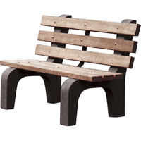 Park Benches, Recycled Plastic, 72" L x 25" W x 31" H, Brown ND451 | Brunswick Fyr & Safety