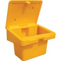 Salt Sand Container SOS, With Hasp, 30" x 24" x 24", 5.5 cu. Ft., Yellow Brunswick Fyr & Safety