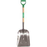 Scoop Shovel, Wood, Aluminum Blade, D-Grip Handle, 29" Length NE161 | Brunswick Fyr & Safety