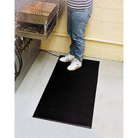 Tapis Comfort-King antistatique, 6' la x 60' lo x 3/8" &eacute;p, Rugueux, Gris Brunswick Fyr & Safety