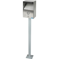 Smoking Receptacles, Wall-Mount, Stainless Steel, 3.3 Litres Capacity, 13-1/2" Height NI743 | Brunswick Fyr & Safety