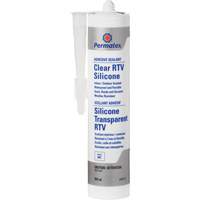 Clear RTV Adhesive Sealant, 300 ml, Cartridge, Clear NIR843 | Brunswick Fyr & Safety