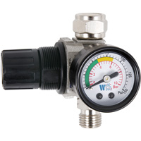 Air Dial Regulator with Gauge for Spray Gun, 1/4" NPT, 135 PSI Max. PSI, Standard Brunswick Fyr & Safety