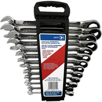 Long Pattern Reversible Wrench Set, Ratcheting Combination, 13 Pieces, Imperial Brunswick Fyr & Safety