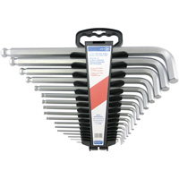 Jumbo Extra-Long Ball Nose Hex Key Set, 17 Pcs., Metric Brunswick Fyr & Safety