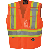 6930 Drop Shoulder Tear-Away Safety Vest, High Visibility Orange, Large/X-Large, Polyester Brunswick Fyr & Safety