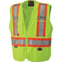 6936 5-Point Tear-Away Safety Vest, High Visibility Lime-Yellow, 2X-Large, Polyester Brunswick Fyr & Safety