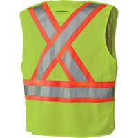 6936 5-Point Tear-Away Safety Vest, High Visibility Lime-Yellow, 2X-Large, Polyester Brunswick Fyr & Safety