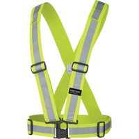 5592 Elastic Safety Harness, High Visibility Lime-Yellow, Silver Reflective Colour, One Size Brunswick Fyr & Safety