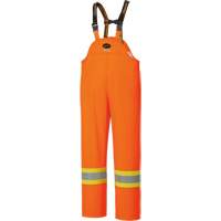 5893 High Visibility Flame Resistant Waterproof Bib Pants, Large, High Visibility Orange Brunswick Fyr & Safety