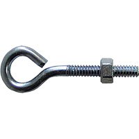 Eye Bolt, 3/8" Dia., 6" L, Zinc Plated Brunswick Fyr & Safety