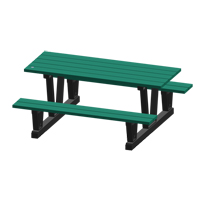 Recycled Plastic Outdoor Picnic Tables, 72" L x 60-5/16" W, Green NJ036 | Brunswick Fyr & Safety