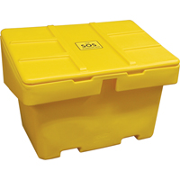 Salt Sand Container SOS™, With Hasp, 42" x 29" x 30", 11 cu. Ft., Yellow ND702 | Brunswick Fyr & Safety