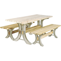 2x4 Basics&reg; Picnic Table & Benches Kit, 8' L x 30" W, Sand Brunswick Fyr & Safety