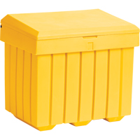 Economy Salt Sand Storage Container, 32" x 23" x 27-1/2", 10 cu. Ft., Yellow NJ451 | Brunswick Fyr & Safety