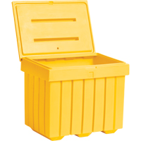 Economy Salt Sand Storage Container, 32" x 23" x 27-1/2", 10 cu. Ft., Yellow NJ451 | Brunswick Fyr & Safety