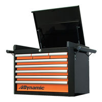 Top Tool Chest, 28" W, 8 Drawers, Black/Orange Brunswick Fyr & Safety