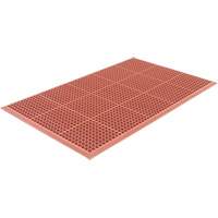 Competitor Series Mats, Slotted, 3' x 5' x 7/8", Orange, Natural Rubber Brunswick Fyr & Safety
