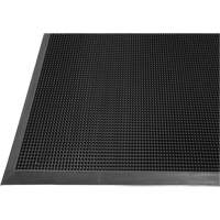 Gritstop Fingermat Matting, Rubber, Scraper Type, Textured Pattern, 2-2/3" x 3-3/4", Black Brunswick Fyr & Safety