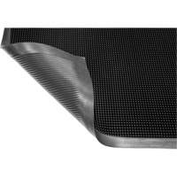 Gritstop Fingermat Matting, Rubber, Scraper Type, Textured Pattern, 2-2/3" x 3-3/4", Black Brunswick Fyr & Safety