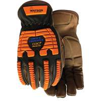 Drill Sergeant Impact Gloves, Large, Grain Leather Palm, Slip-On Cuff Brunswick Fyr & Safety