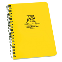 Side-Spiral Notebook, Soft Cover, Yellow, 64 Pages, 4-5/8" W x 7" L NKF440 | Brunswick Fyr & Safety