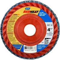 Red Heat&reg; Plastic Flat Flap Discs, 4-1/2" x 7/8", Type 27, 40 Grit, Ceramic Alumina Brunswick Fyr & Safety