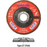 OVATION MEULE LAMELLE41/2X5/811 GRAIN36, 4-1/2" x 5/8"-11, Type 27, Grain 36, Zirconium Brunswick Fyr & Safety