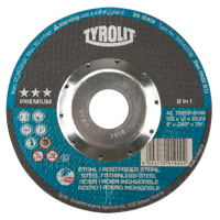 Premium 2 in 1 Thincut Cut-Off Wheel, 5" x 0.045", 7/8" Arbor, Type 27, Aluminum Oxide, 12250 RPM Brunswick Fyr & Safety
