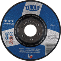 Premium 2-in-1 Grinding Wheel, 6" x 9/32", 7/8" Arbor, Type 27 Brunswick Fyr & Safety