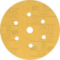 Hookit Dust-Free Sanding Disc, 6" Dia., P240 Grit, Aluminum Oxide, A-Weight Brunswick Fyr & Safety