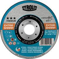 Cerabond X Grinding Wheel, 5" x 9/32", 7/8" arbor, Ceramic, Type 27 NV607 | Brunswick Fyr & Safety