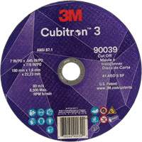 Meule &agrave; tronçonner Cubitron 3, 7" x 0,09", Arbre de 7/8", Type T27, C&eacute;ramique, 8500 Tr/min Brunswick Fyr & Safety