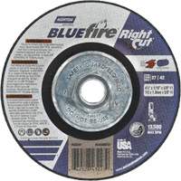 Meule &agrave; tronçonner pour coupe &agrave; angle droit RightCut BlueFire, 4-1/2" x 1/16", Arbre de 5/8"-11, Type 27/42, Oxyde d'aluminium, 13580 Tr/min Brunswick Fyr & Safety