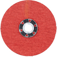 Disque de verrouillage en fibres avec fixation Speed-Change, 4-1/2" dia., Grain 24, C&eacute;ramique d'alumine Brunswick Fyr & Safety