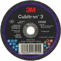 Cubitron 3 Cut-Off Wheel, 3" x 0.039", 3/8" Arbor, Ceramic Brunswick Fyr & Safety