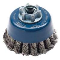 Knotted Wire Cup Brush, 2-3/4" Dia. x 5/8"-11 Arbor Brunswick Fyr & Safety