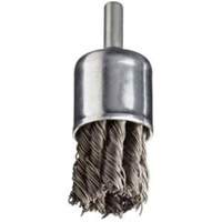 Stem Mounted Knotted Wire Brush, 1" Dia. x 1/4" Arbor NZ783 | Brunswick Fyr & Safety
